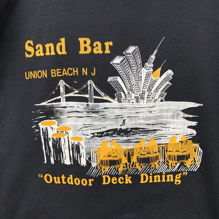 Screen Stars Sand Bar Advertising T-Shirt, Made in USA, Men's XL (approx.), Vintage. cotton black type Vintage Second Hand