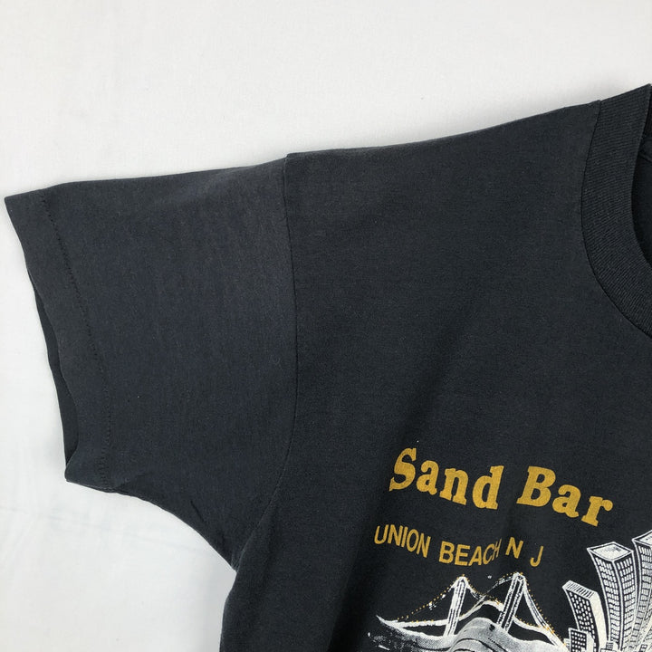 Screen Stars Sand Bar Advertising T-Shirt, Made in USA, Men's XL (approx.), Vintage. cotton black type Vintage Second Hand