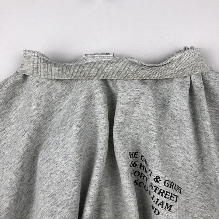 90'S Screen Stars THE GROG and GRUEL Advertising T-Shirt, Men's XL equivalent, Vintage cotton gray type Vintage Second Hand