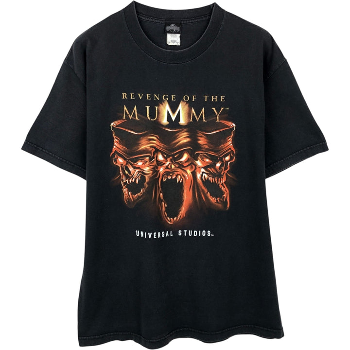 2000'S Universal Studios advertising T-shirt, men's size L (approx.) cotton black type Vintage Second Hand