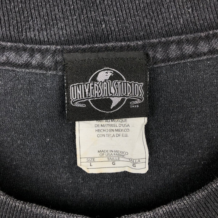2000'S Universal Studios advertising T-shirt, men's size L (approx.) cotton black type Vintage Second Hand