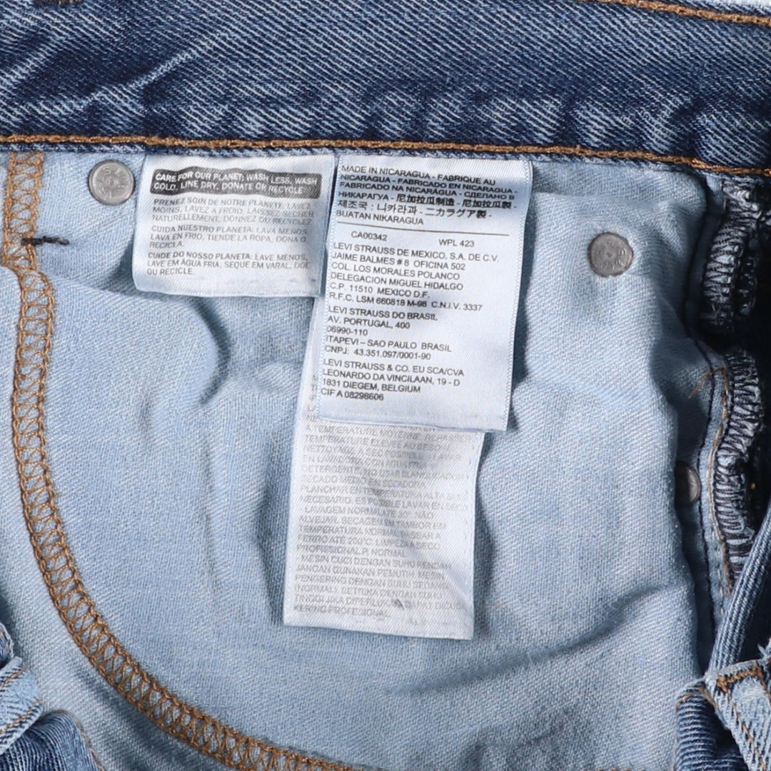 Levi's 505-0216 Tapered Denim Pants, Men's, Size W34 cotton blue type Vintage Second Hand