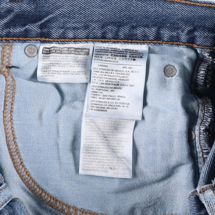 Levi's 505-0216 Tapered Denim Pants, Men's, Size W34 cotton blue type Vintage Second Hand