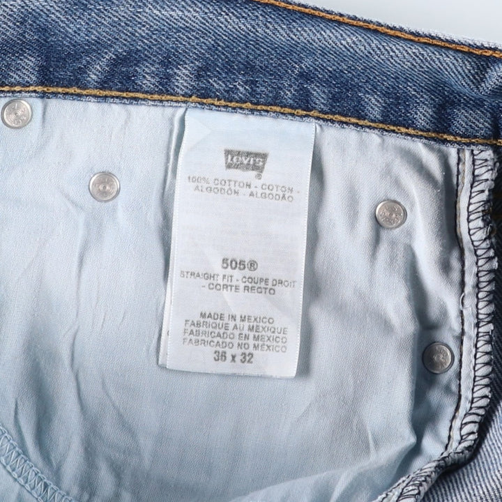 Levi's 505 Straight Fit Tapered Denim Pants, Men's Size W37 (approx.), Vintage cotton blue type Vintage Second Hand