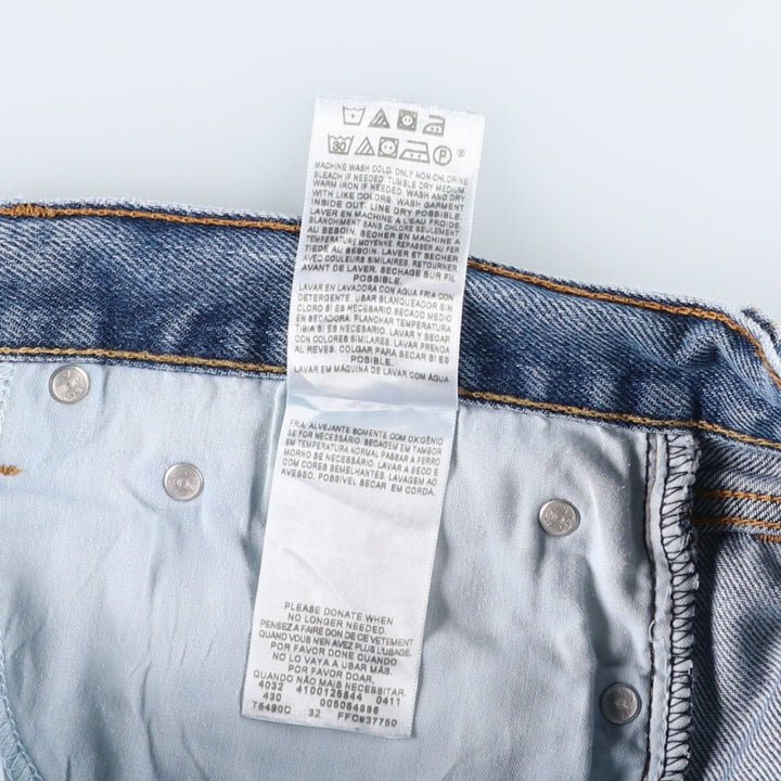 Levi's 505 Straight Fit Tapered Denim Pants, Men's Size W37 (approx.), Vintage cotton blue type Vintage Second Hand