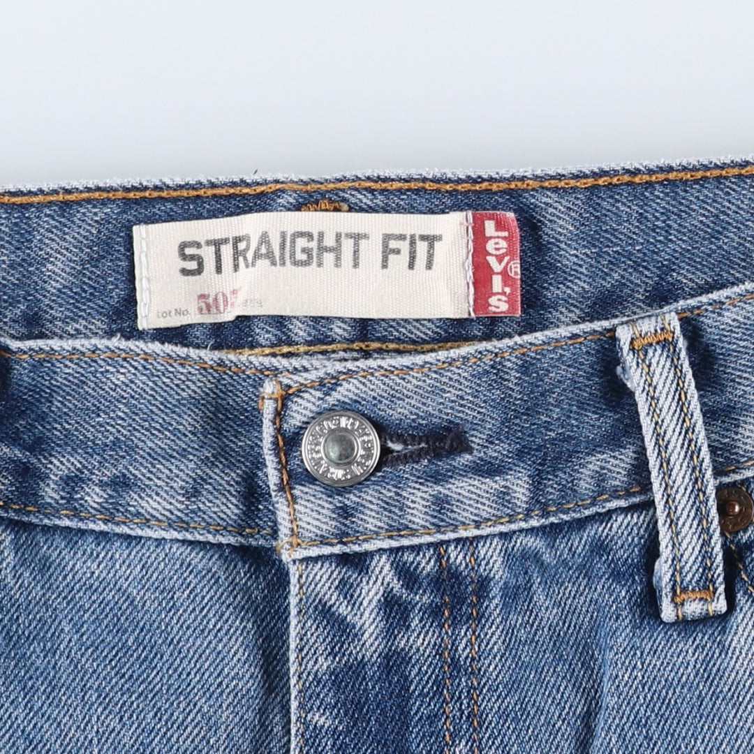 Levi's 505 Straight Fit Tapered Denim Pants, Men's Size W37 (approx.), Vintage cotton blue type Vintage Second Hand