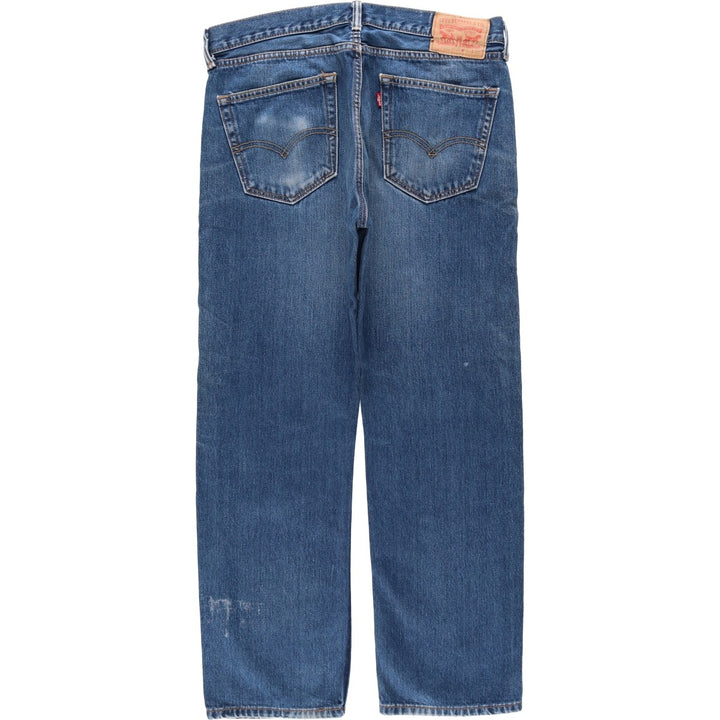 Levi's 505 tapered denim pants for men, equivalent to w35 unclear blue type Vintage Second Hand