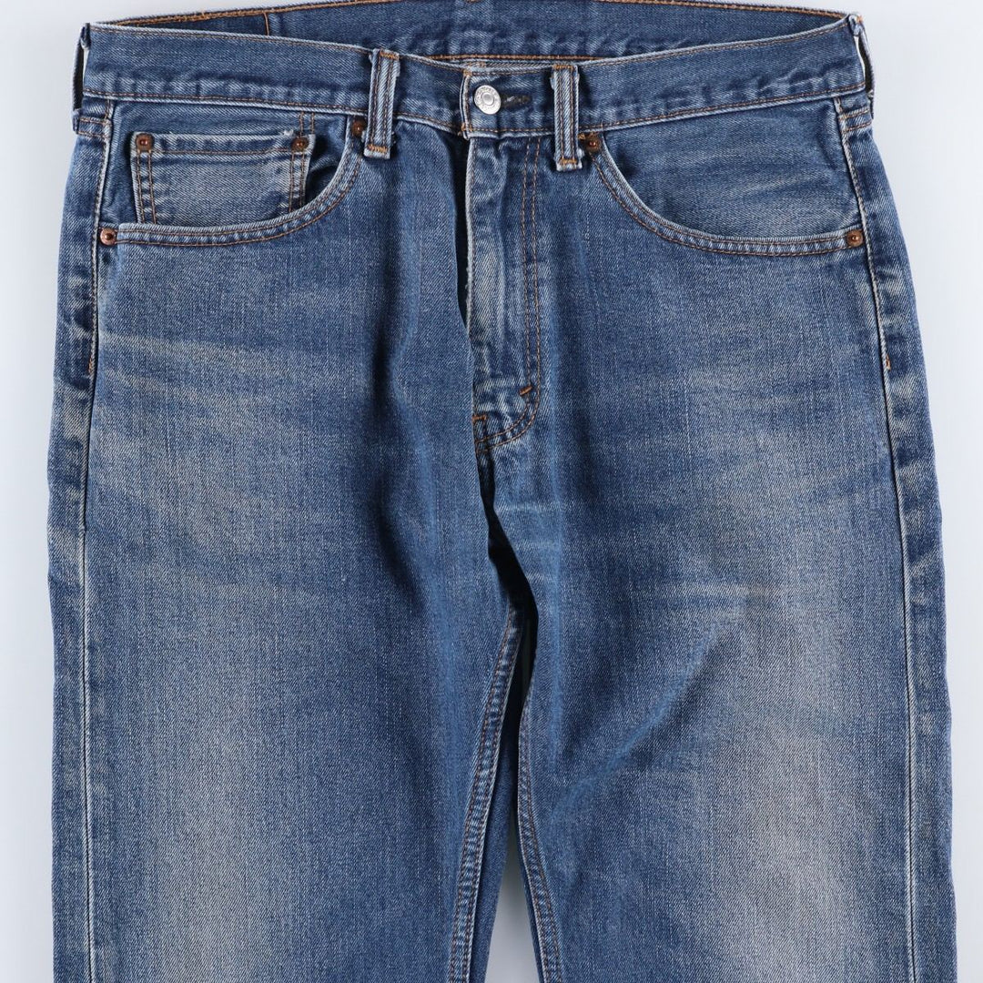 Levi's 505 tapered denim pants for men, equivalent to w35 unclear blue type Vintage Second Hand