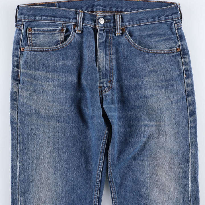 Levi's 505 tapered denim pants for men, equivalent to w35 unclear blue type Vintage Second Hand