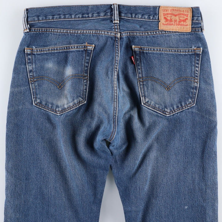 Levi's 505 tapered denim pants for men, equivalent to w35 unclear blue type Vintage Second Hand