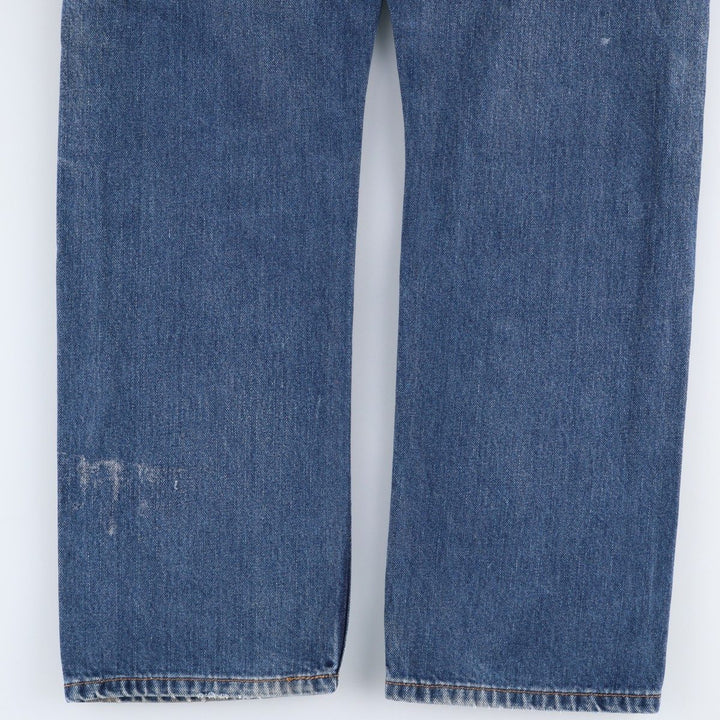 Levi's 505 tapered denim pants for men, equivalent to w35 unclear blue type Vintage Second Hand