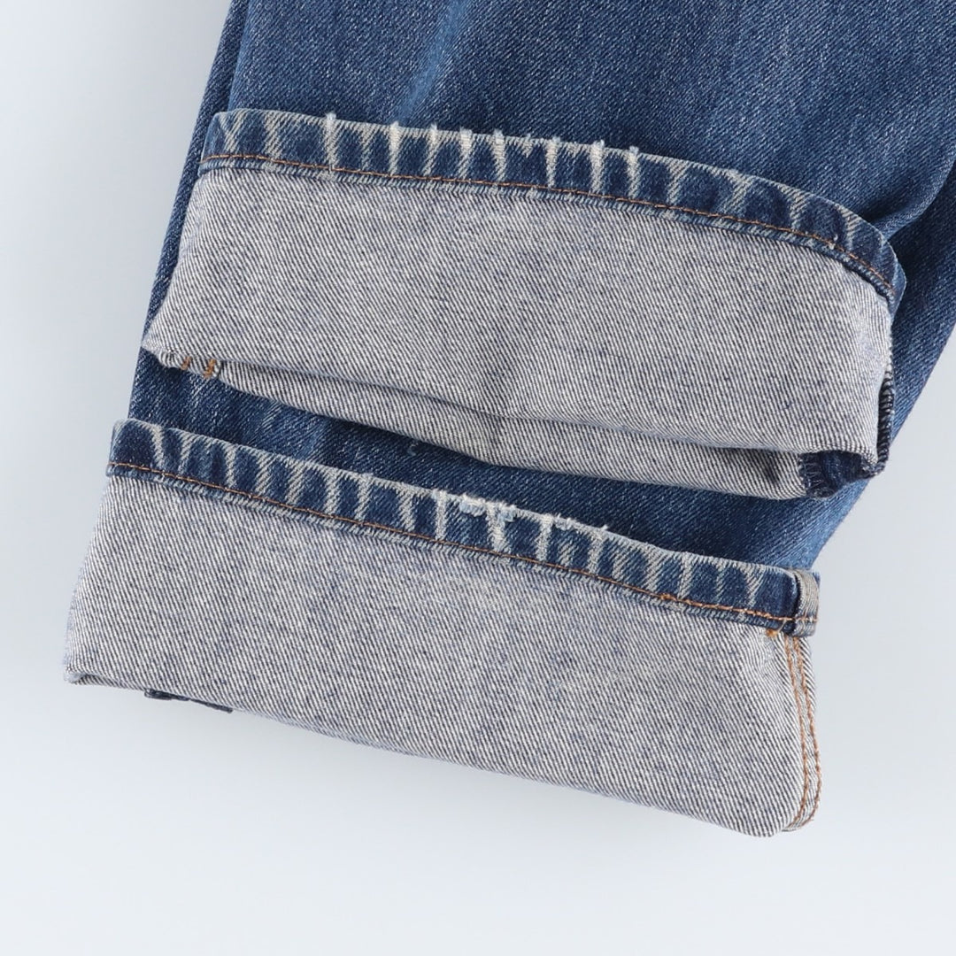 Levi's 505 tapered denim pants for men, equivalent to w35 unclear blue type Vintage Second Hand