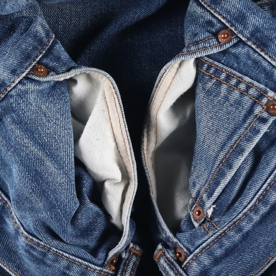 Levi's 505 tapered denim pants for men, equivalent to w35 unclear blue type Vintage Second Hand