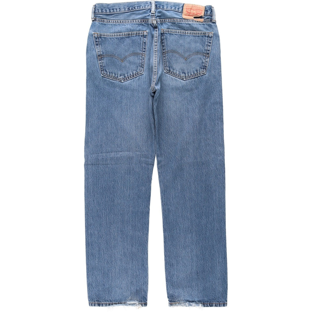 Levi's 505 tapered denim pants for men, equivalent to w35 cotton blue type Vintage Second Hand