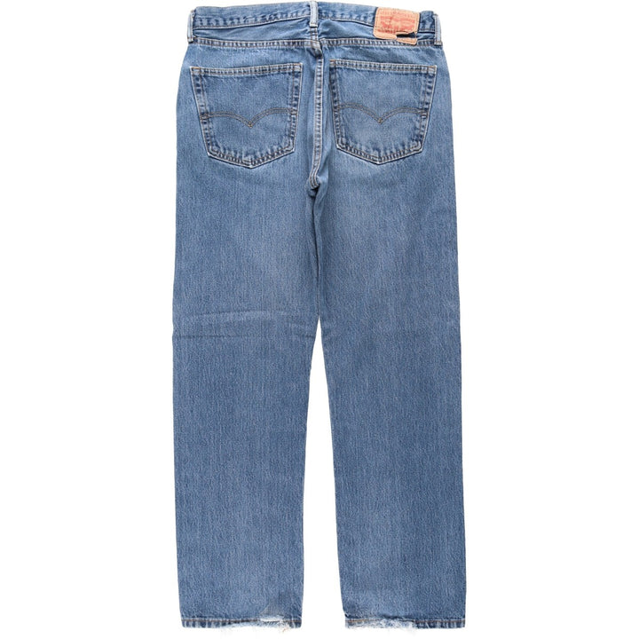 Levi's 505 tapered denim pants for men, equivalent to w35 cotton blue type Vintage Second Hand