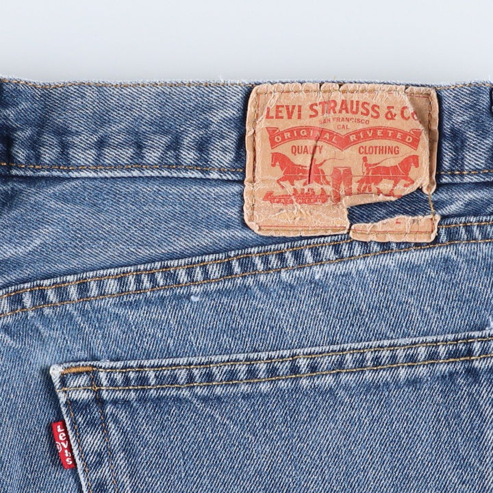 Levi's 505 tapered denim pants for men, equivalent to w35 cotton blue type Vintage Second Hand