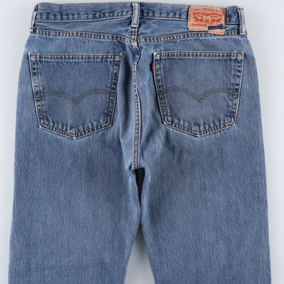 Levi's 505 tapered denim pants for men, equivalent to w35 cotton blue type Vintage Second Hand