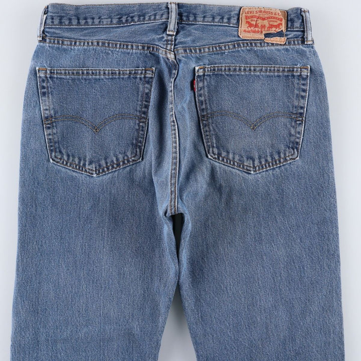 Levi's 505 tapered denim pants for men, equivalent to w35 cotton blue type Vintage Second Hand