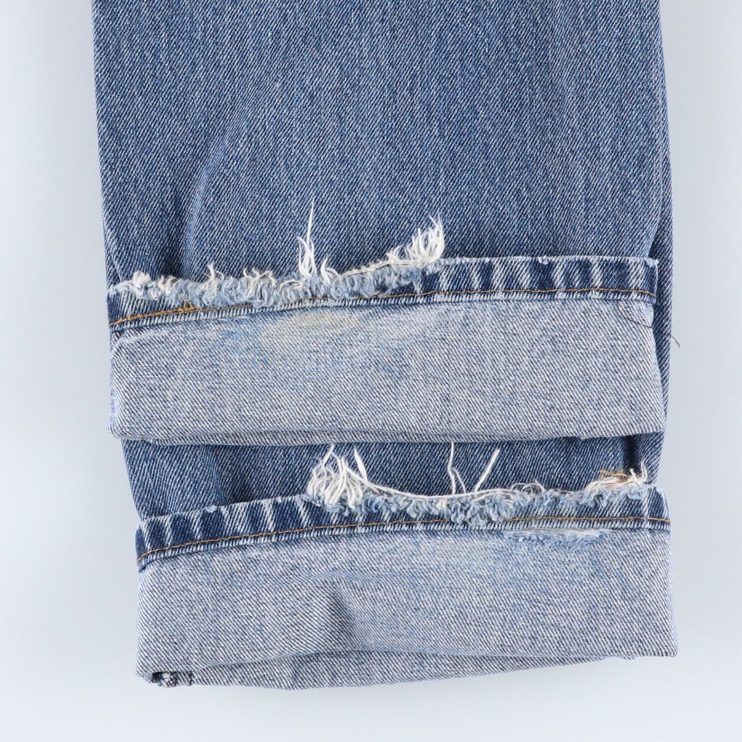 Levi's 505 tapered denim pants for men, equivalent to w35 cotton blue type Vintage Second Hand
