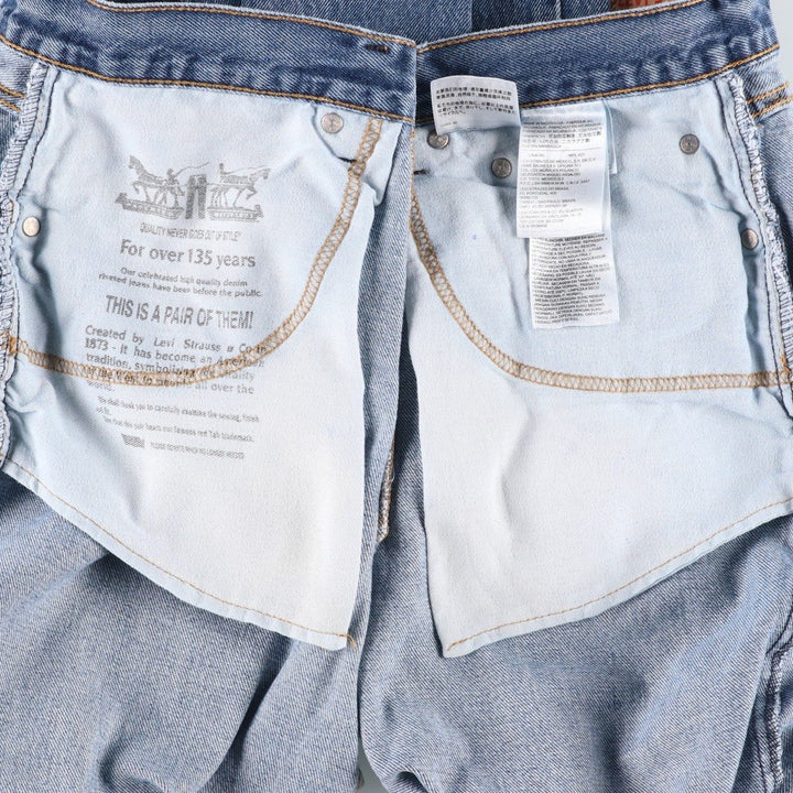 Levi's 505 tapered denim pants for men, equivalent to w35 cotton blue type Vintage Second Hand