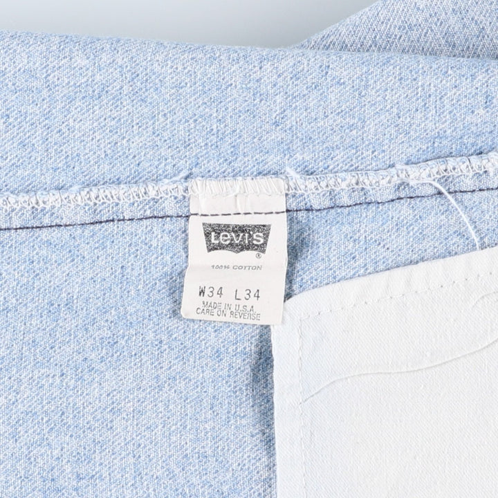90'S Levi's 505-4834 Tapered Denim Pants, Made in USA, Men's, Size W33, Vintage cotton Blue type light blue Vintage Second Hand