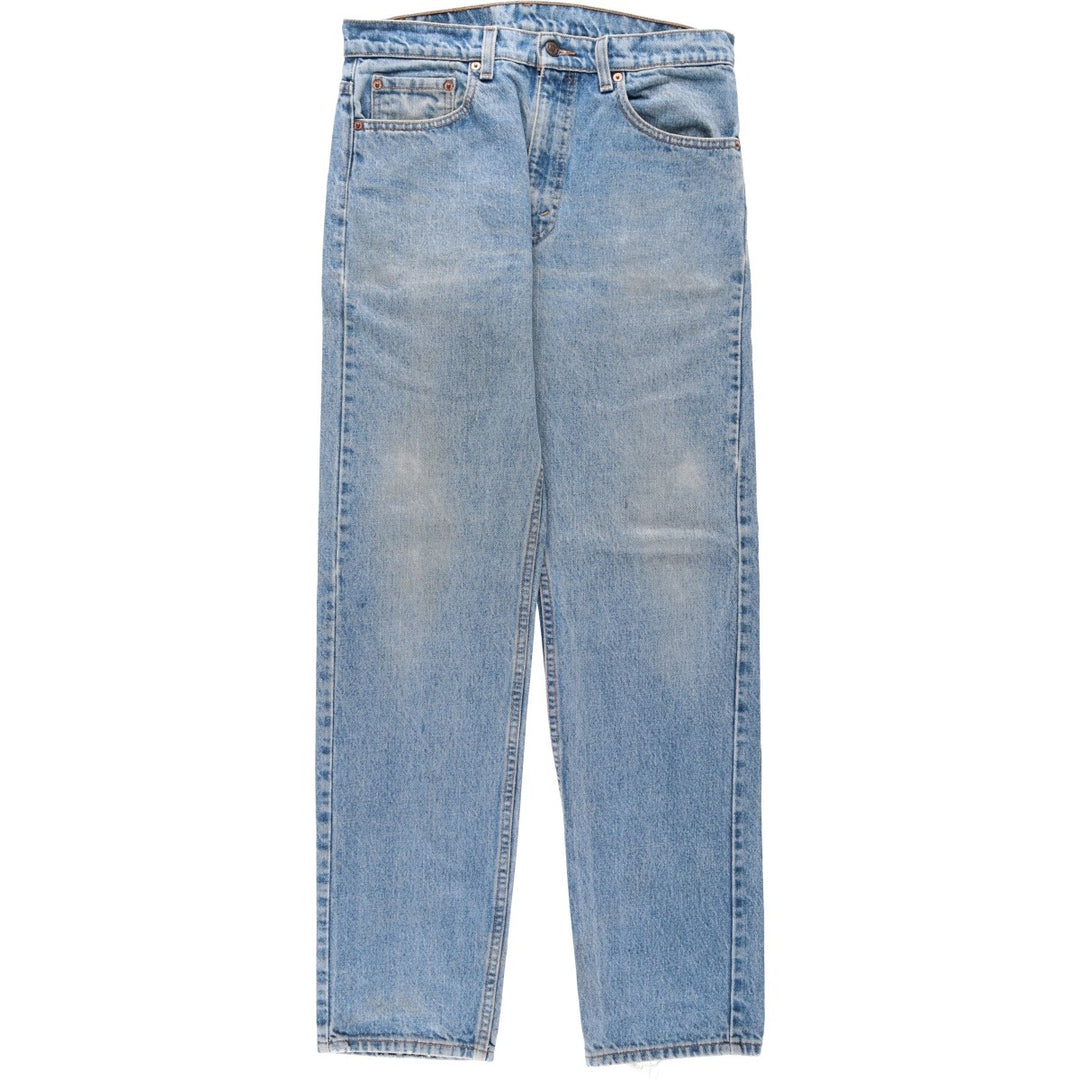 1990'S Levi's 00505-4891 Regular Fit Straight Leg Tapered Denim Pants, Made in USA, Men's Size W33 (approx.), Vintage cotton blue type Vintage Second Hand
