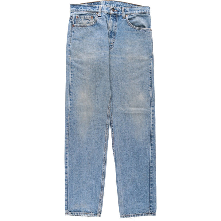 1990'S Levi's 00505-4891 Regular Fit Straight Leg Tapered Denim Pants, Made in USA, Men's Size W33 (approx.), Vintage cotton blue type Vintage Second Hand