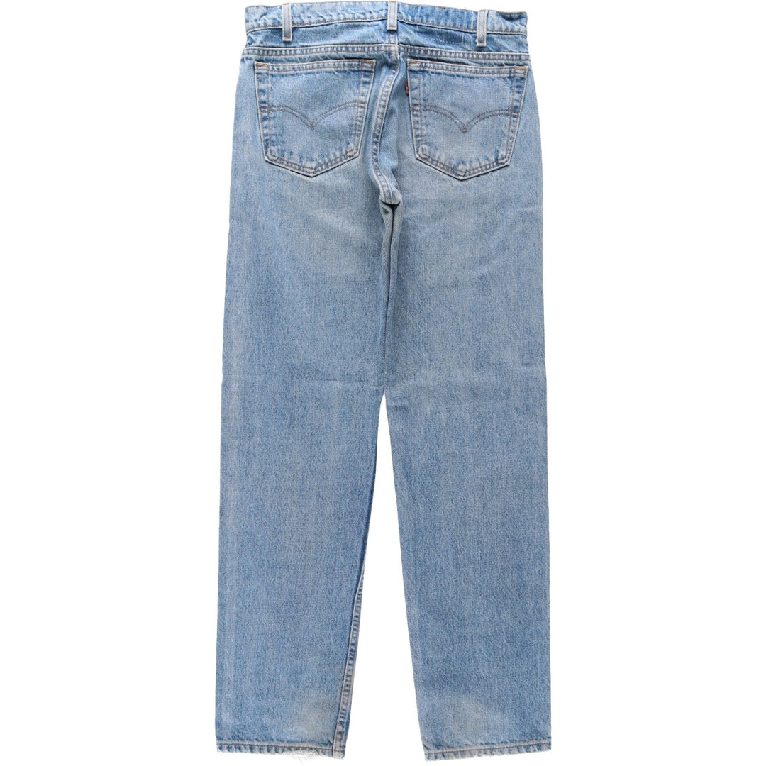 1990'S Levi's 00505-4891 Regular Fit Straight Leg Tapered Denim Pants, Made in USA, Men's Size W33 (approx.), Vintage cotton blue type Vintage Second Hand