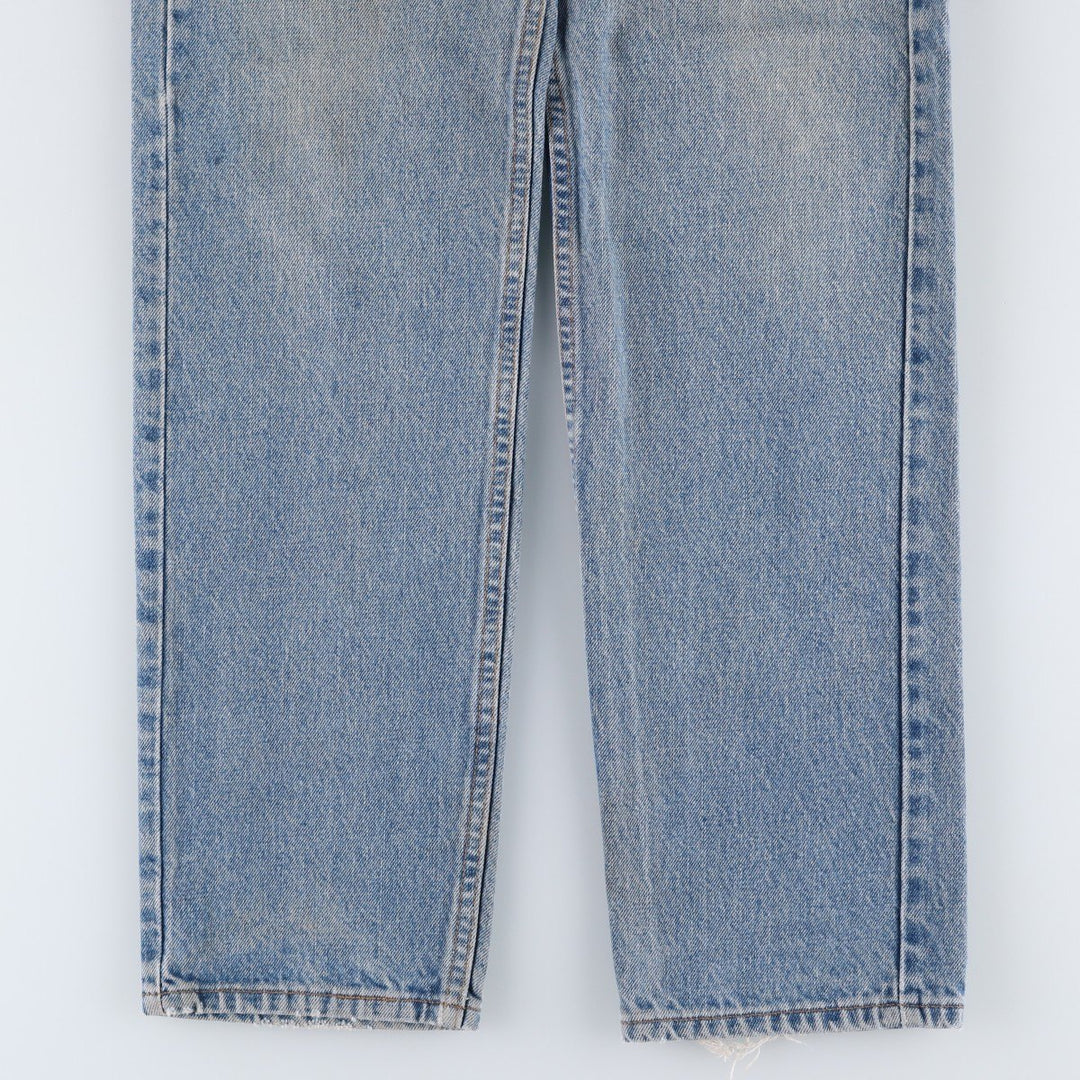 1990'S Levi's 00505-4891 Regular Fit Straight Leg Tapered Denim Pants, Made in USA, Men's Size W33 (approx.), Vintage cotton blue type Vintage Second Hand