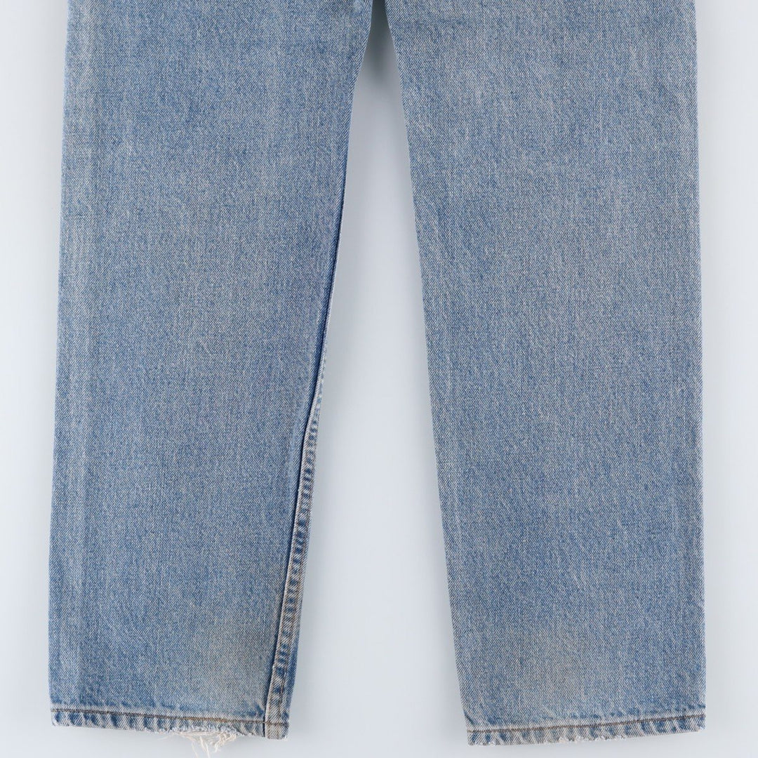 1990'S Levi's 00505-4891 Regular Fit Straight Leg Tapered Denim Pants, Made in USA, Men's Size W33 (approx.), Vintage cotton blue type Vintage Second Hand