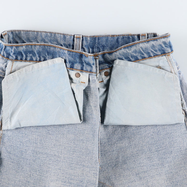 1990'S Levi's 00505-4891 Regular Fit Straight Leg Tapered Denim Pants, Made in USA, Men's Size W33 (approx.), Vintage cotton blue type Vintage Second Hand