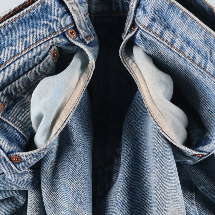 1990'S Levi's 00505-4891 Regular Fit Straight Leg Tapered Denim Pants, Made in USA, Men's Size W33 (approx.), Vintage cotton blue type Vintage Second Hand