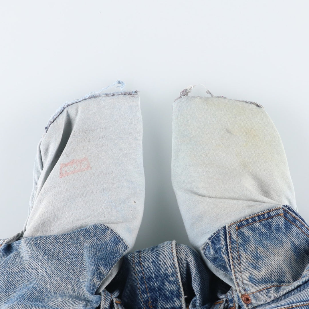 1990'S Levi's 00505-4891 Regular Fit Straight Leg Tapered Denim Pants, Made in USA, Men's Size W33 (approx.), Vintage cotton blue type Vintage Second Hand