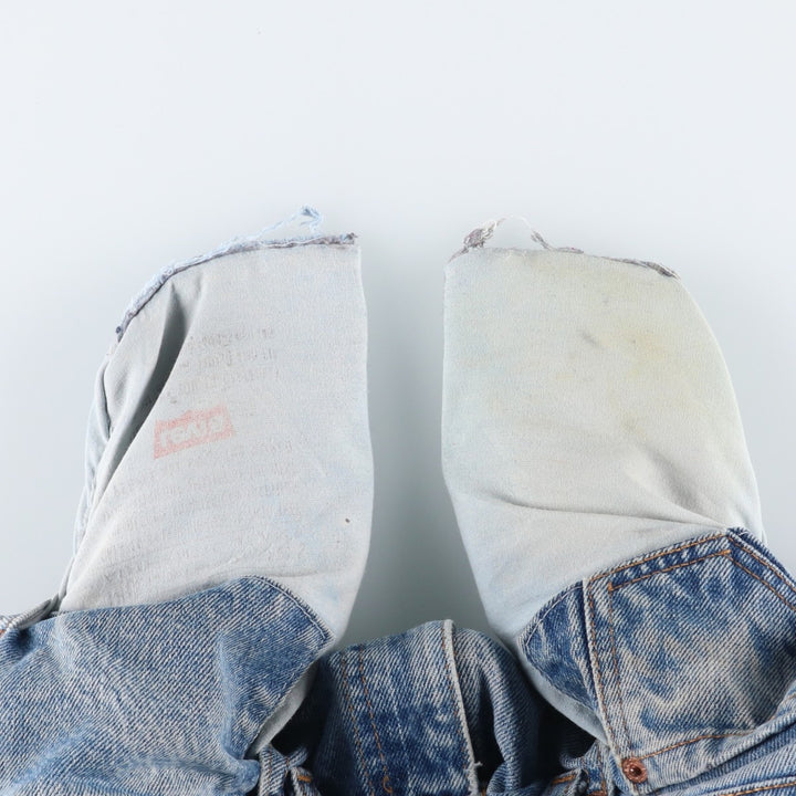 1990'S Levi's 00505-4891 Regular Fit Straight Leg Tapered Denim Pants, Made in USA, Men's Size W33 (approx.), Vintage cotton blue type Vintage Second Hand