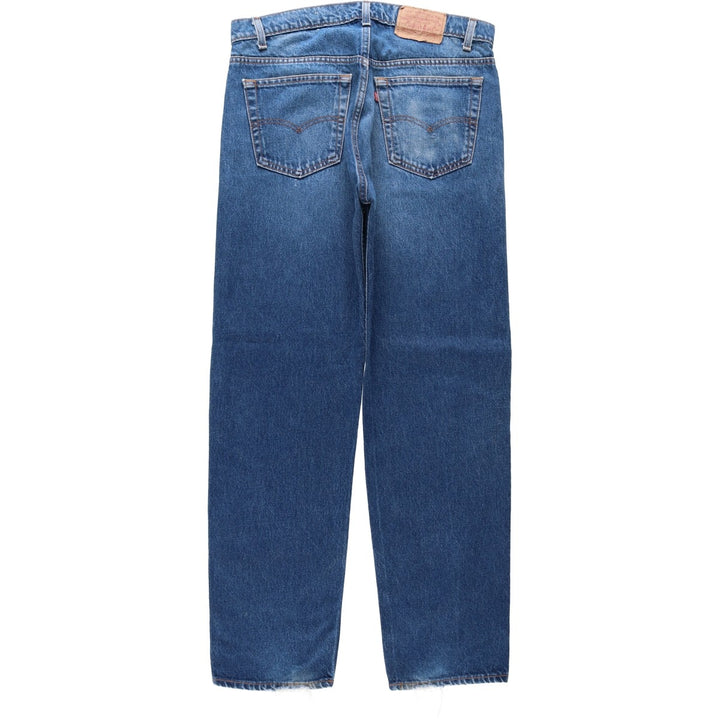 Vintage 1980'S Levi's 505-0217 tapered denim pants, made in the USA, men's size 36. cotton blue type Vintage Second Hand