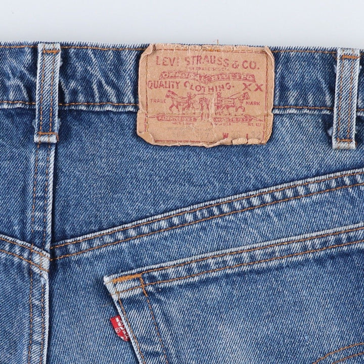 Vintage 1980'S Levi's 505-0217 tapered denim pants, made in the USA, men's size 36. cotton blue type Vintage Second Hand