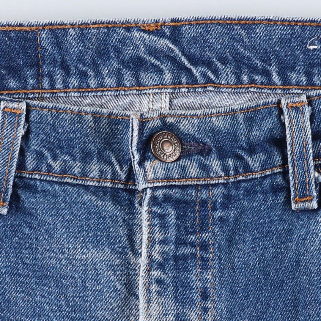 Vintage 1980'S Levi's 505-0217 tapered denim pants, made in the USA, men's size 36. cotton blue type Vintage Second Hand