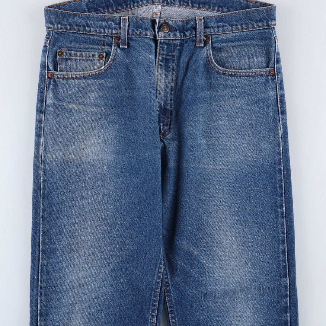 Vintage 1980'S Levi's 505-0217 tapered denim pants, made in the USA, men's size 36. cotton blue type Vintage Second Hand