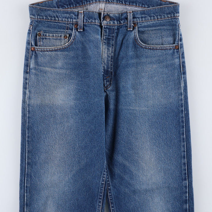 Vintage 1980'S Levi's 505-0217 tapered denim pants, made in the USA, men's size 36. cotton blue type Vintage Second Hand