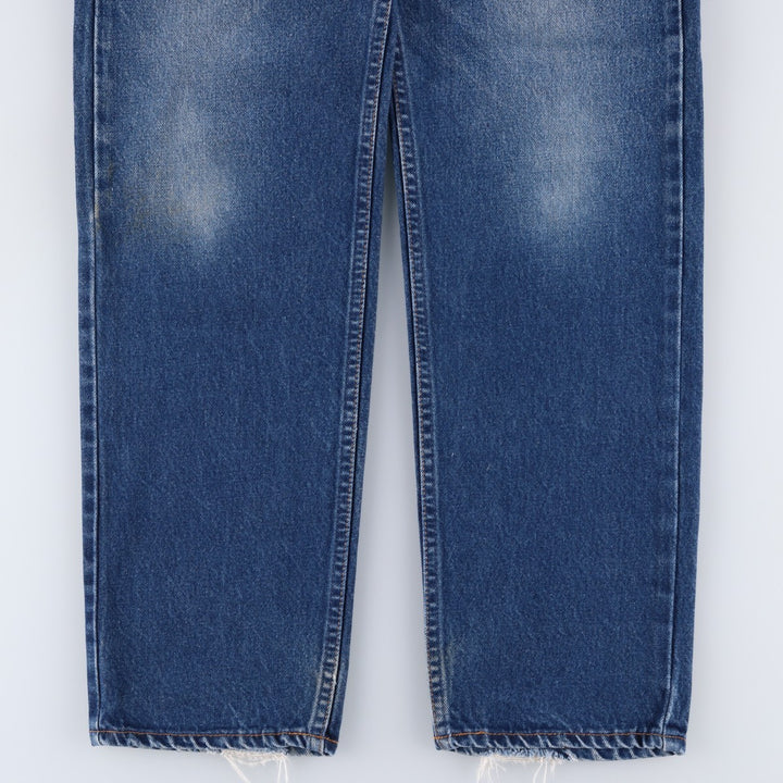 Vintage 1980'S Levi's 505-0217 tapered denim pants, made in the USA, men's size 36. cotton blue type Vintage Second Hand