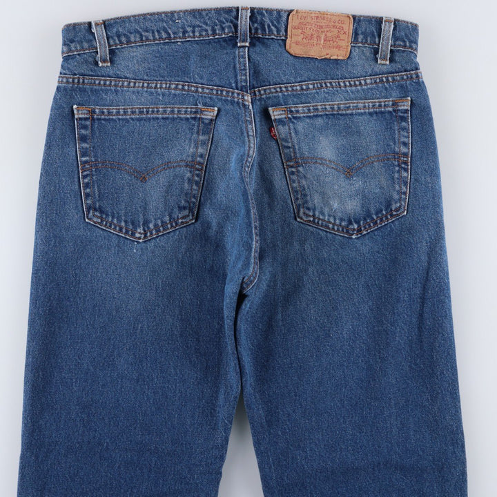Vintage 1980'S Levi's 505-0217 tapered denim pants, made in the USA, men's size 36. cotton blue type Vintage Second Hand