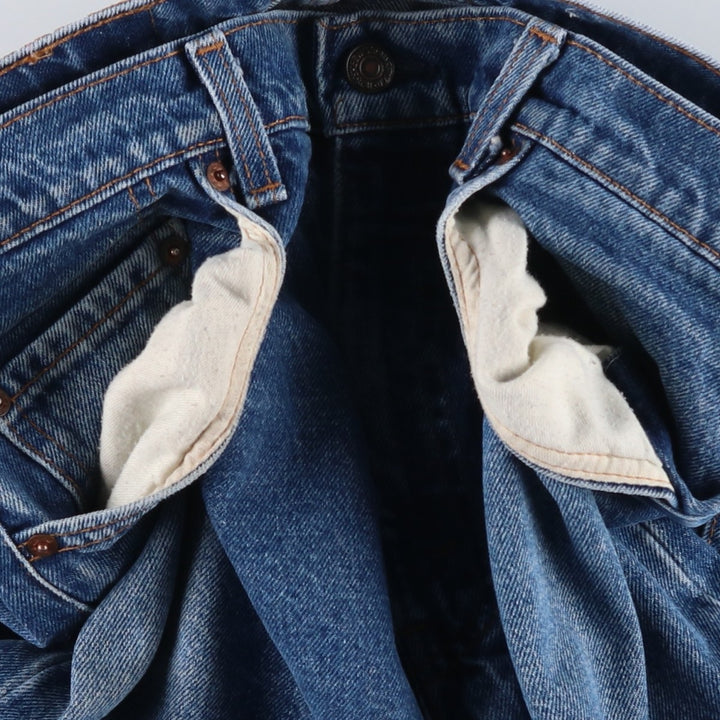 Vintage 1980'S Levi's 505-0217 tapered denim pants, made in the USA, men's size 36. cotton blue type Vintage Second Hand