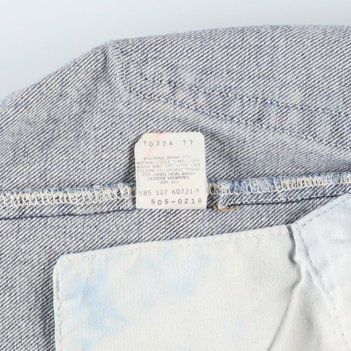 Levi's 505-0216 Tapered Denim Pants, Made in USA, Men's Size W30 (approx.), Vintage cotton blue type Vintage Second Hand