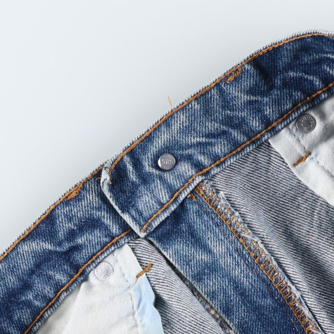 Levi's 505-0216 Tapered Denim Pants, Made in USA, Men's Size W30 (approx.), Vintage cotton blue type Vintage Second Hand