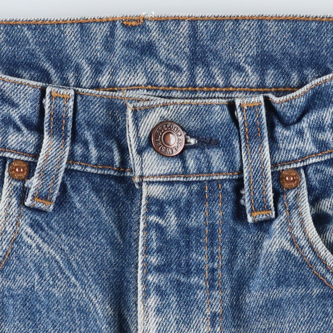 Levi's 505-0216 Tapered Denim Pants, Made in USA, Men's Size W30 (approx.), Vintage cotton blue type Vintage Second Hand