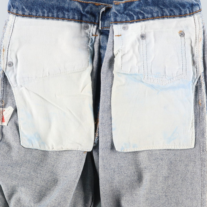 Levi's 505-0216 Tapered Denim Pants, Made in USA, Men's Size W30 (approx.), Vintage cotton blue type Vintage Second Hand