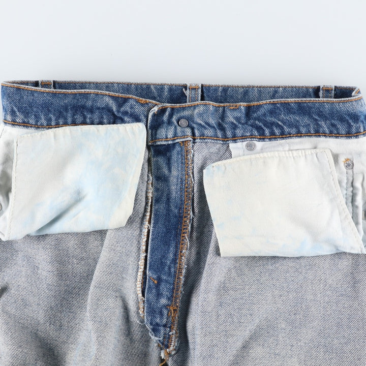 Levi's 505-0216 Tapered Denim Pants, Made in USA, Men's Size W30 (approx.), Vintage cotton blue type Vintage Second Hand