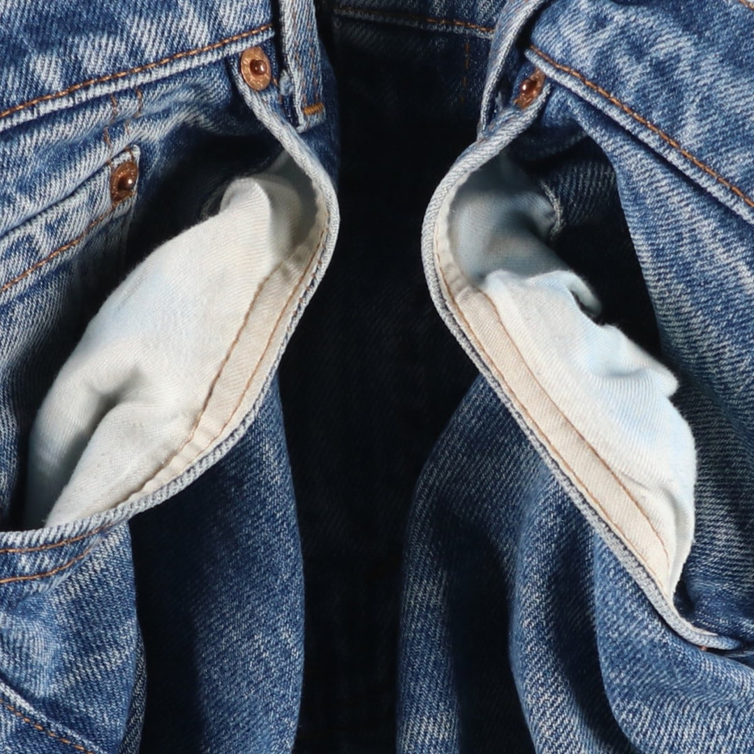 Levi's 505-0216 Tapered Denim Pants, Made in USA, Men's Size W30 (approx.), Vintage cotton blue type Vintage Second Hand