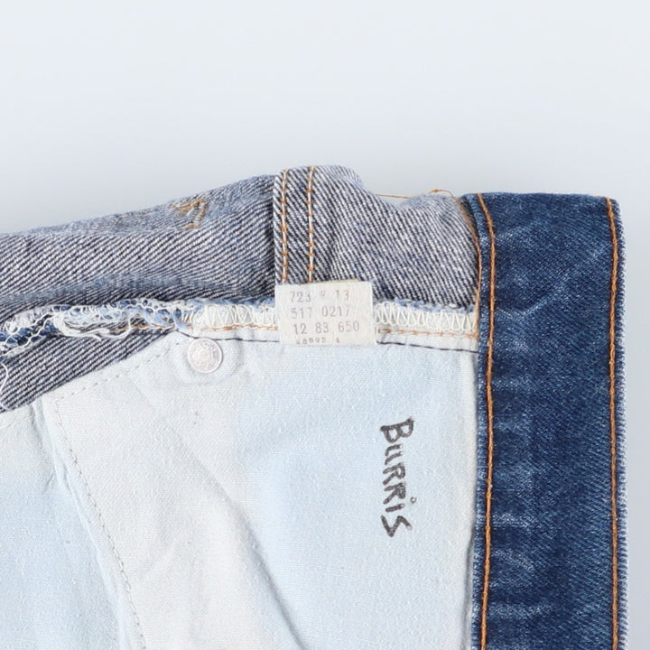 1980'S Levi's 517-0217 Bootcut Denim Pants, Men's Size W30 (approx.), Vintage unclear blue type Vintage Second Hand