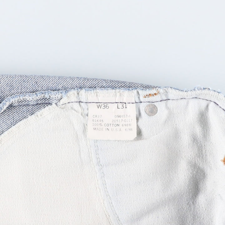 80'S Levi's 20517-0217 Orange Tab Bootcut Denim Pants Made in USA Men's W35 Vintage cotton blue type Vintage Second Hand